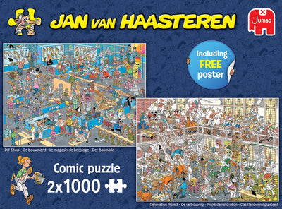Jan van Haasteren - Doe Het Zelf Fiasco - Puzzel 2x1000 Stukjes