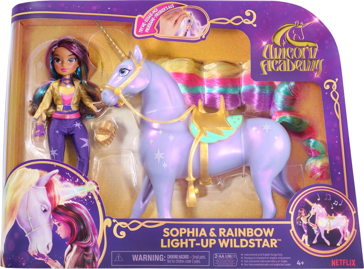 Unicorn Academy Sophia & Regenboog Wildstar Pop met Interactieve Eenhoorn