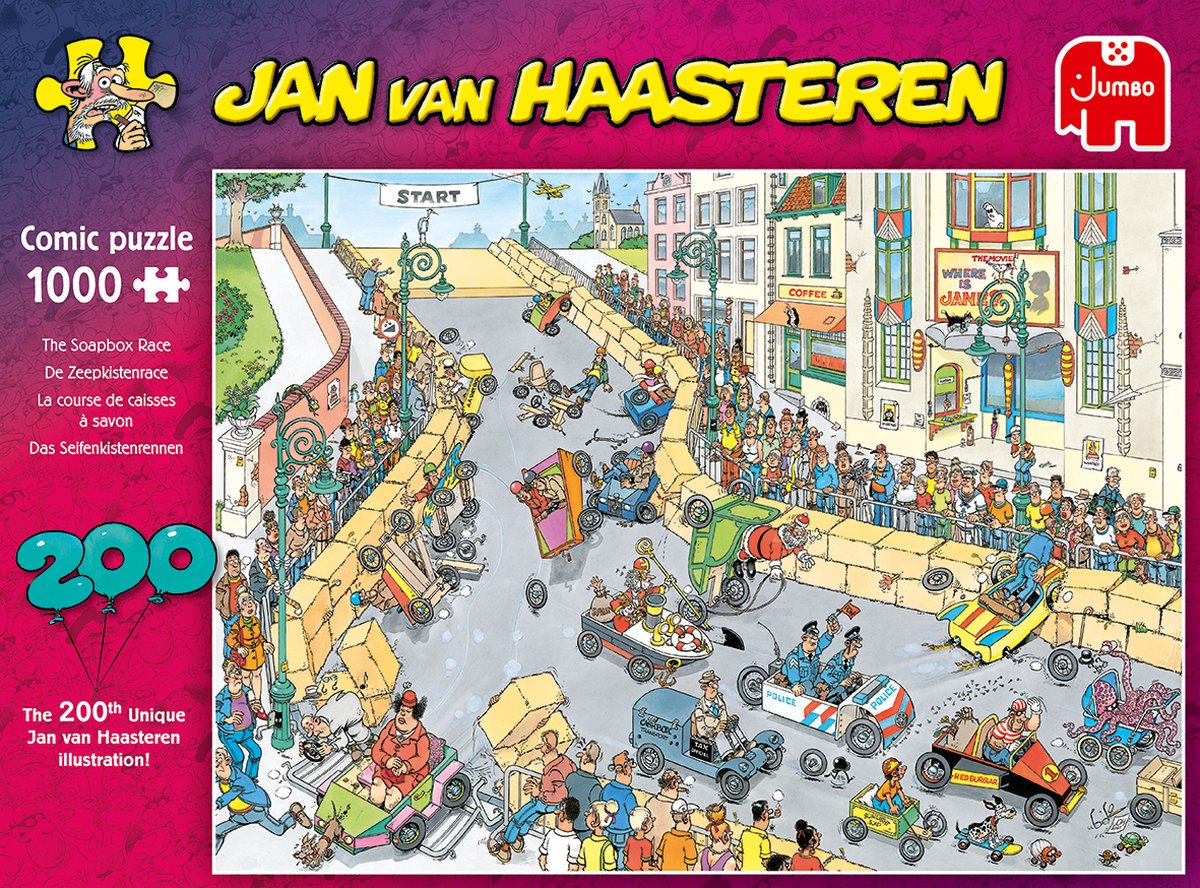 Jan van Haasteren Zeepkistenrace Puzzel - 1000 Stukjes