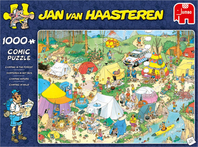 Jan van Haasteren Puzzel 1000 Stukjes - Camping in het Bos