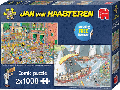 Jan van Haasteren Kaaspuzzel & Skûtsjesilen - 2x1000 stukjes