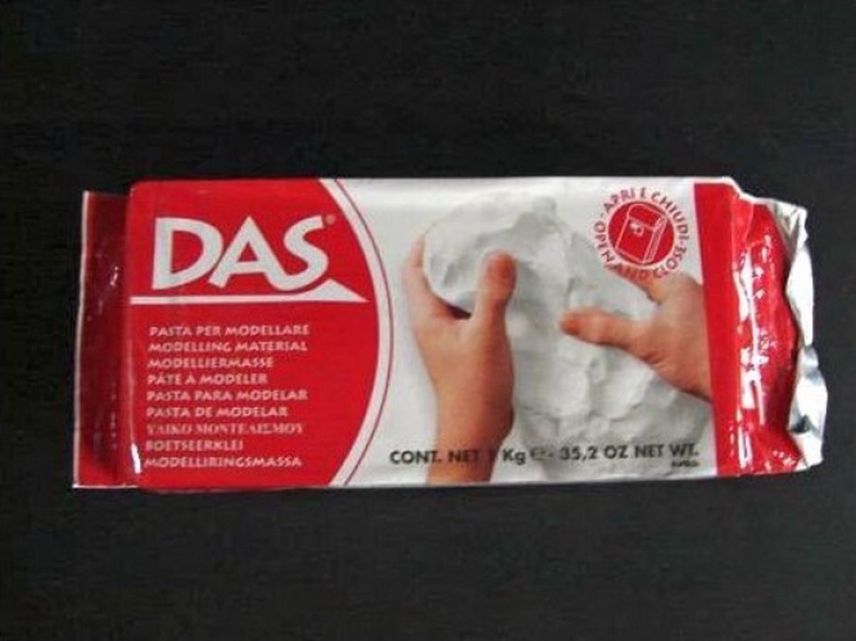 Das Klei voor Poterie en Modelleren - 1 kg Wit