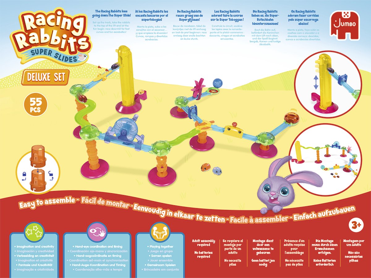 Jumbo Racing Rabbits Deluxe Knikkerset voor Kinderen 3+