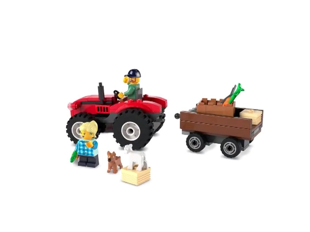 LEGO City Rode Tractor met Aanhanger en Schaap - 60461