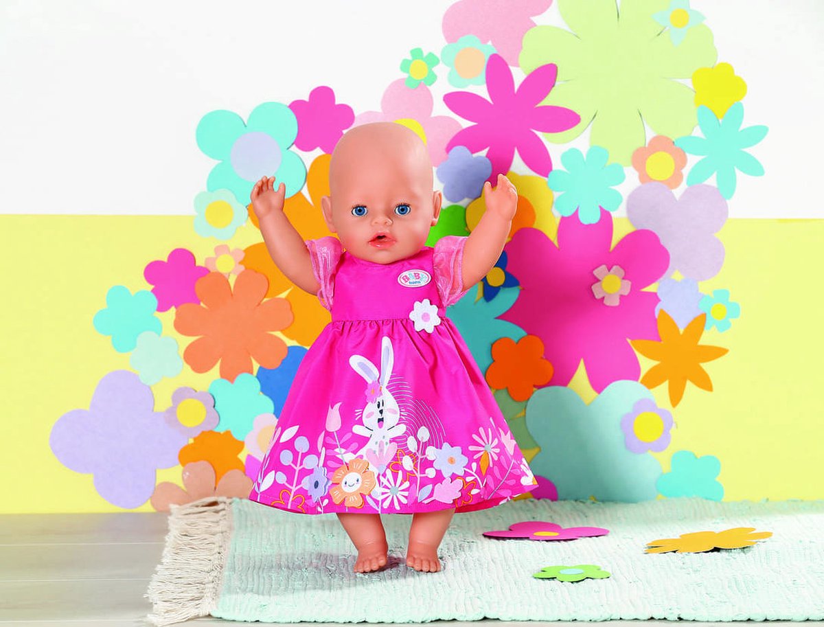 BABY born Poppenjurk met Bloemenprint