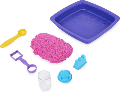 Kinetic Sand Shimmer Zandkasteel Set met Roze Glitterzand