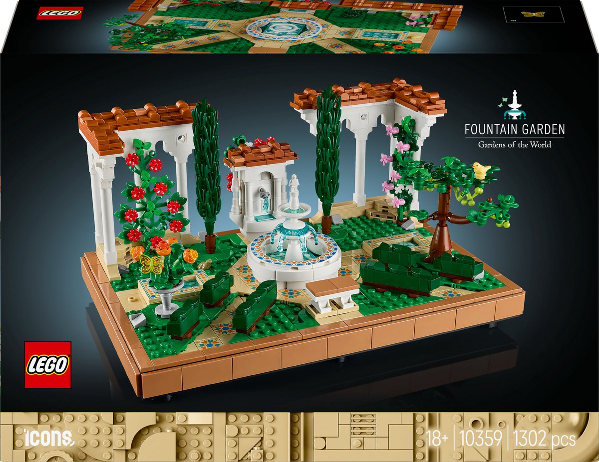 LEGO Jardin d'Icônes met Fontein - 10359