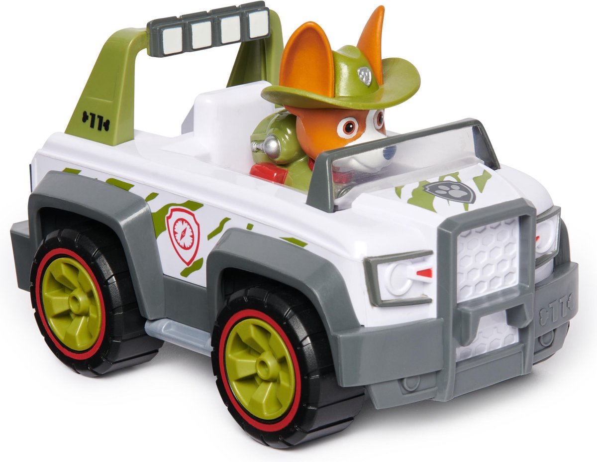 PAW Patrol Tracker Voertuig met Verzamelbare Figurine - 15 cm