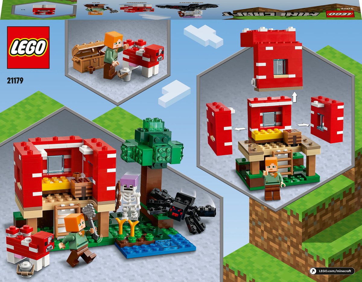 LEGO Minecraft De Champignonhuis Bouwset - 21179