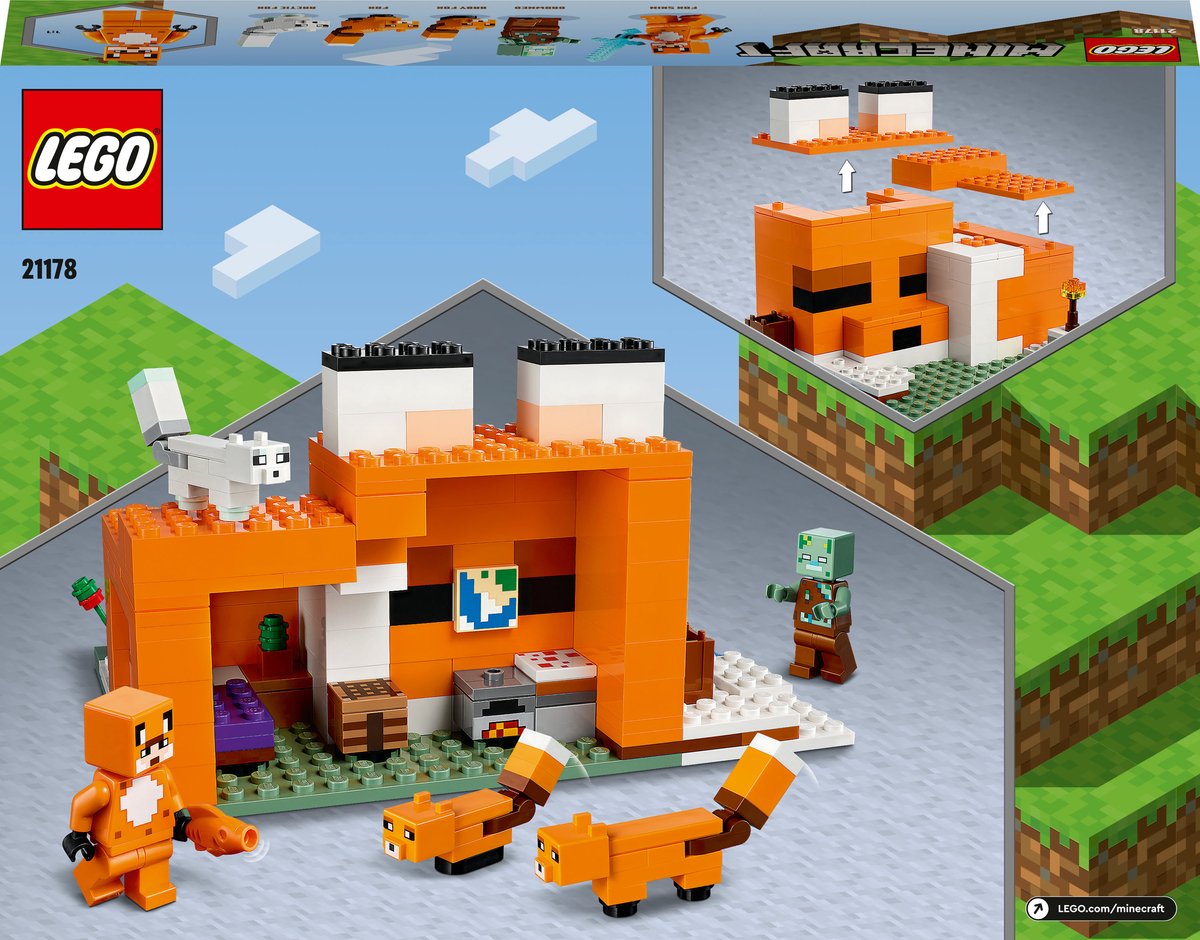 LEGO Minecraft Het Vosjeshuis Bouwspeelset - 21178