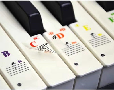 BOTC Piano Stickers - Eenvoudig Muziek Leren voor 32-88 Toetsen