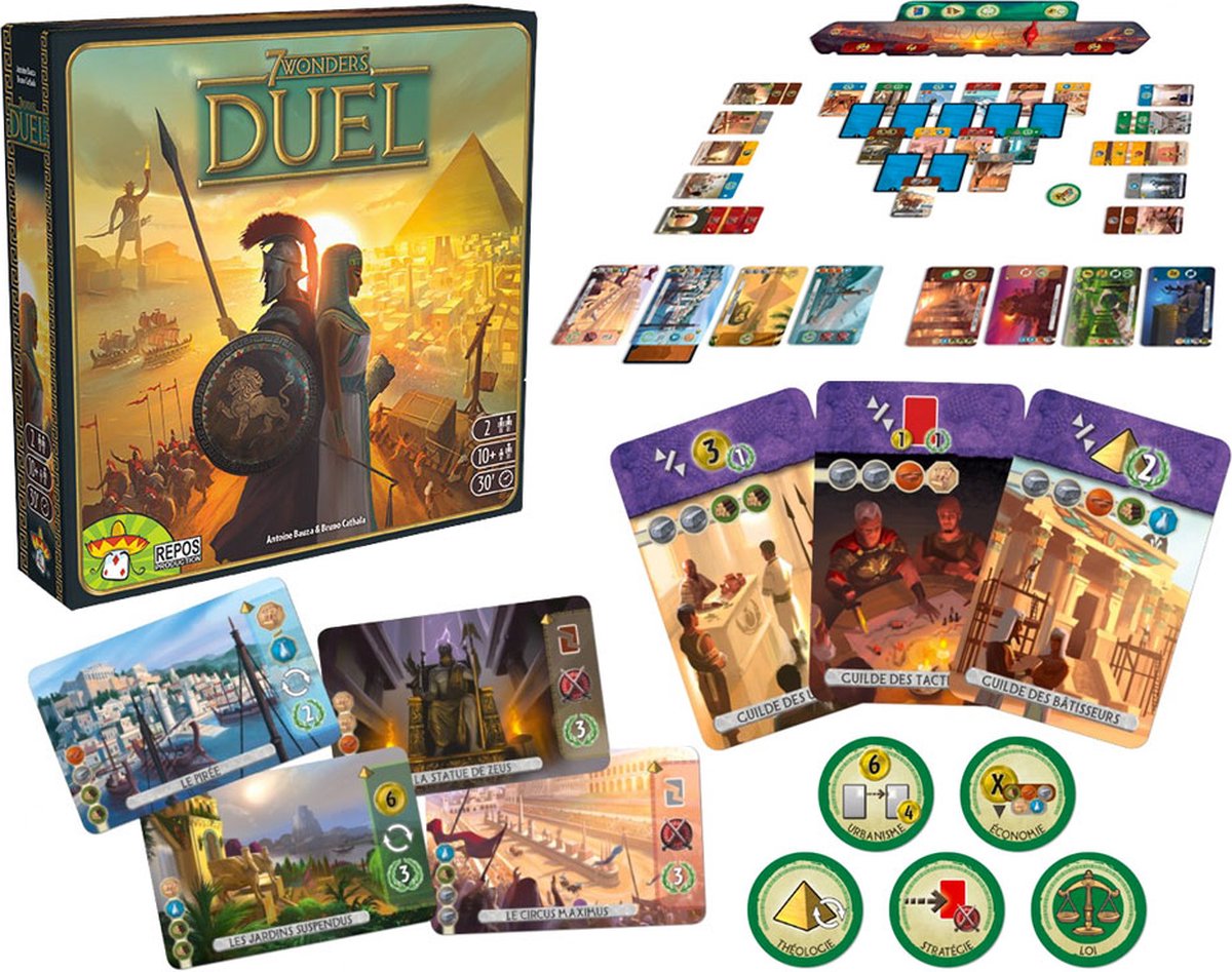 Repos Production 7 Wonders Duel Bordspel