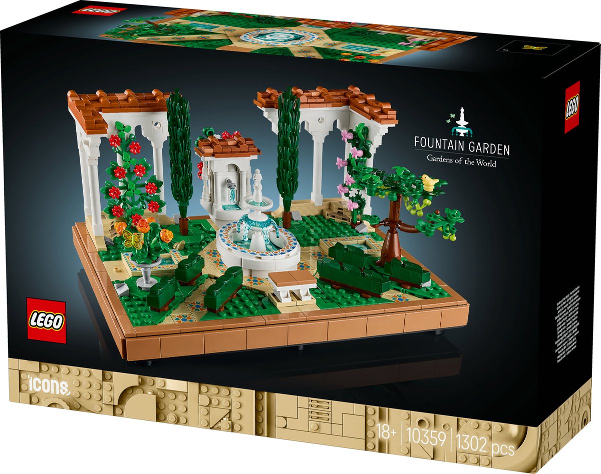 LEGO Jardin d'Icônes met Fontein - 10359