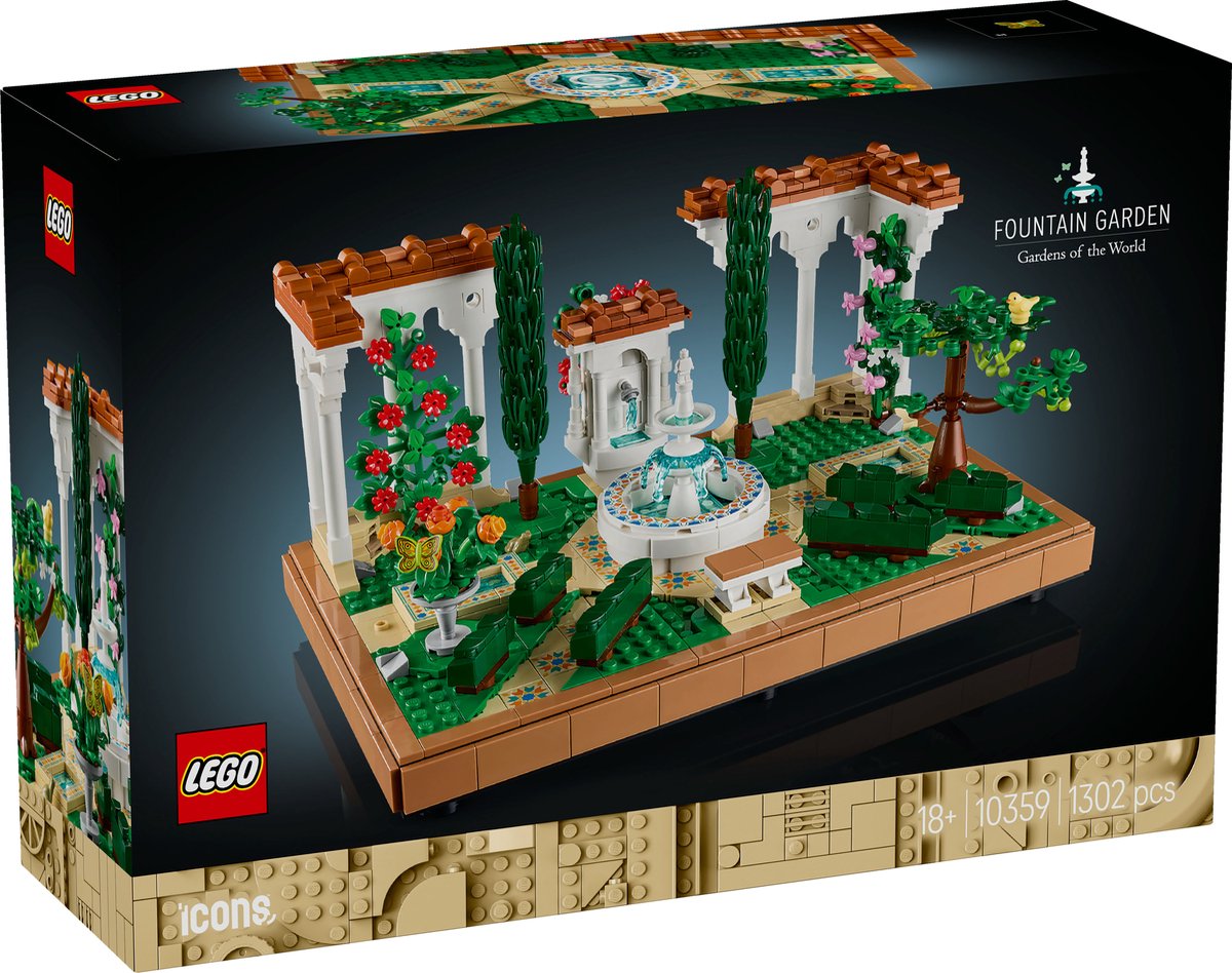 LEGO Jardin d'Icônes met Fontein - 10359