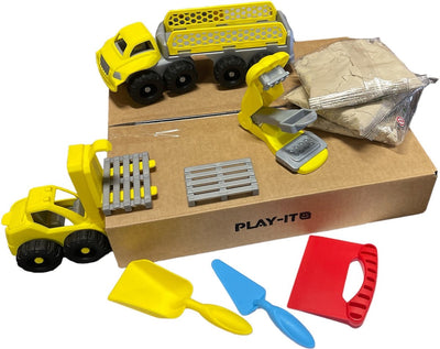 PLAY-IT Kinetische Zandblok Bouwset 750g - Bruin