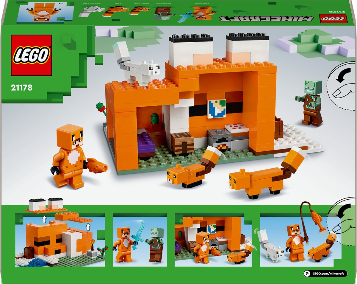 LEGO Minecraft Het Vosjeshuis Bouwspeelset - 21178