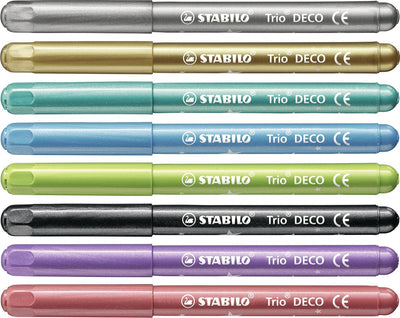 STABILO Trio Deco Metallic Markers - Set van 8 Kleuren