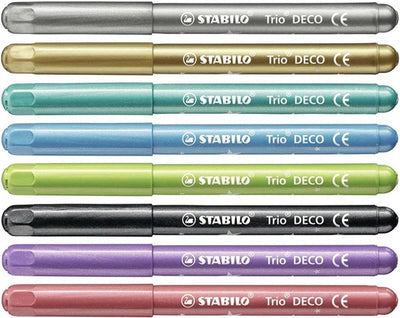STABILO Trio Deco Metallic Markers - Set van 8 Kleuren
