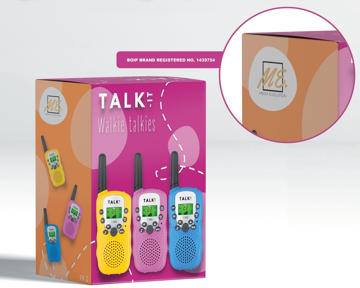 Media Evolution TALK-IT Walkie Talkies voor Kind & Volwassene