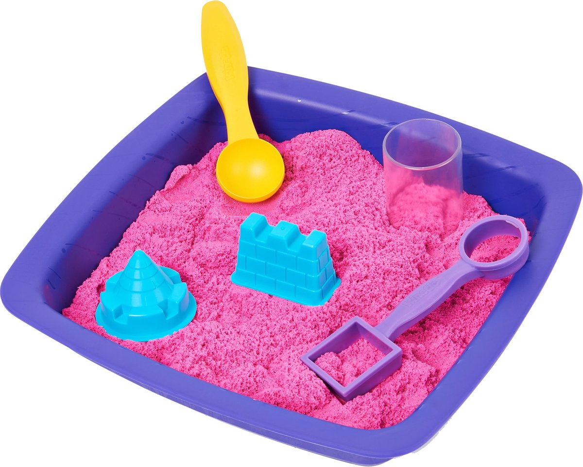 Kinetic Sand Shimmer Zandkasteel Set met Roze Glitterzand
