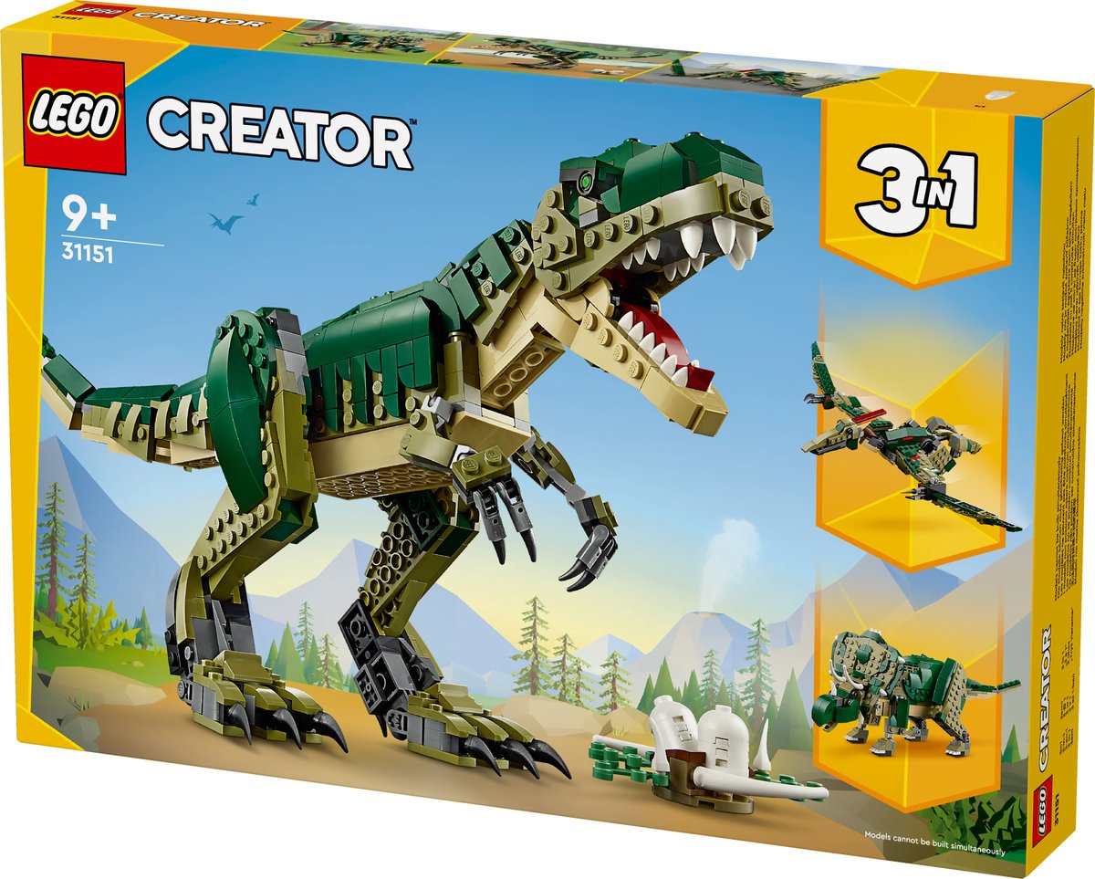 LEGO Creator 3in1 T. rex Dinosaurus Bouwset - 31151