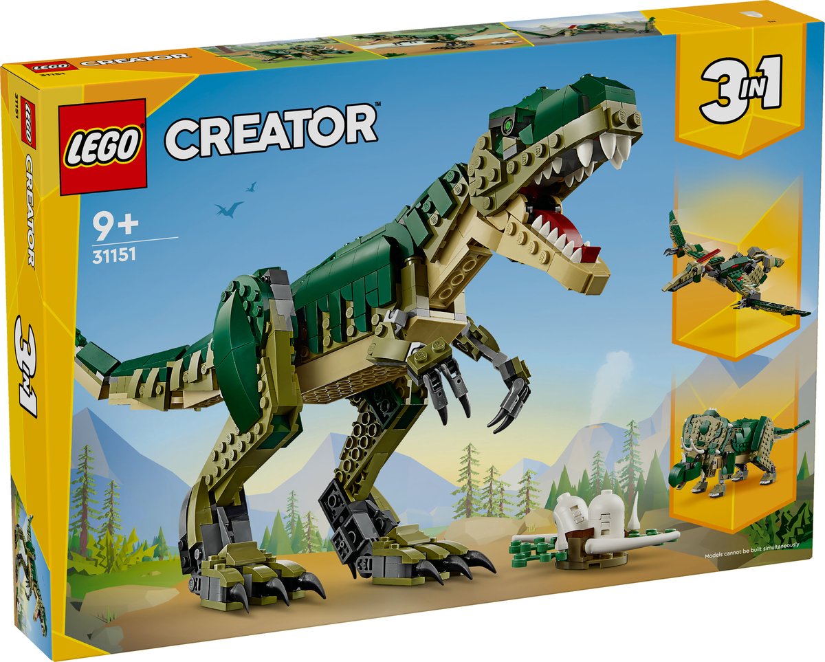 LEGO Creator 3in1 T. rex Dinosaurus Bouwset - 31151