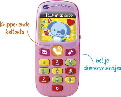 VTech Baby Roze Speeltelefoon met Licht en Geluid