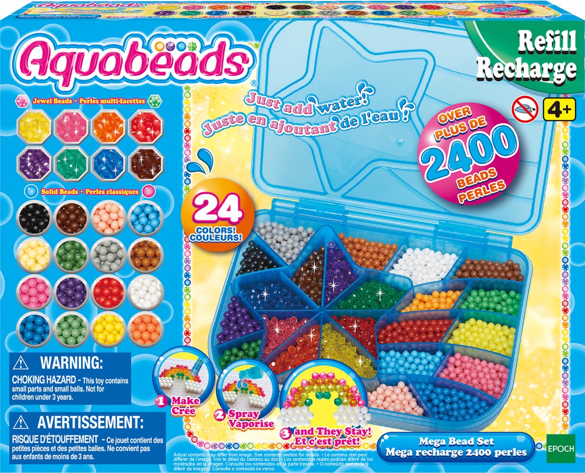Aquabeads EPOCH La Méga Oplaadset 2400 Kralen