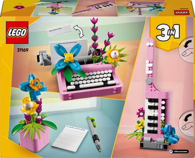 LEGO Creator 3in1 Typemachine met Bloemen - 31169