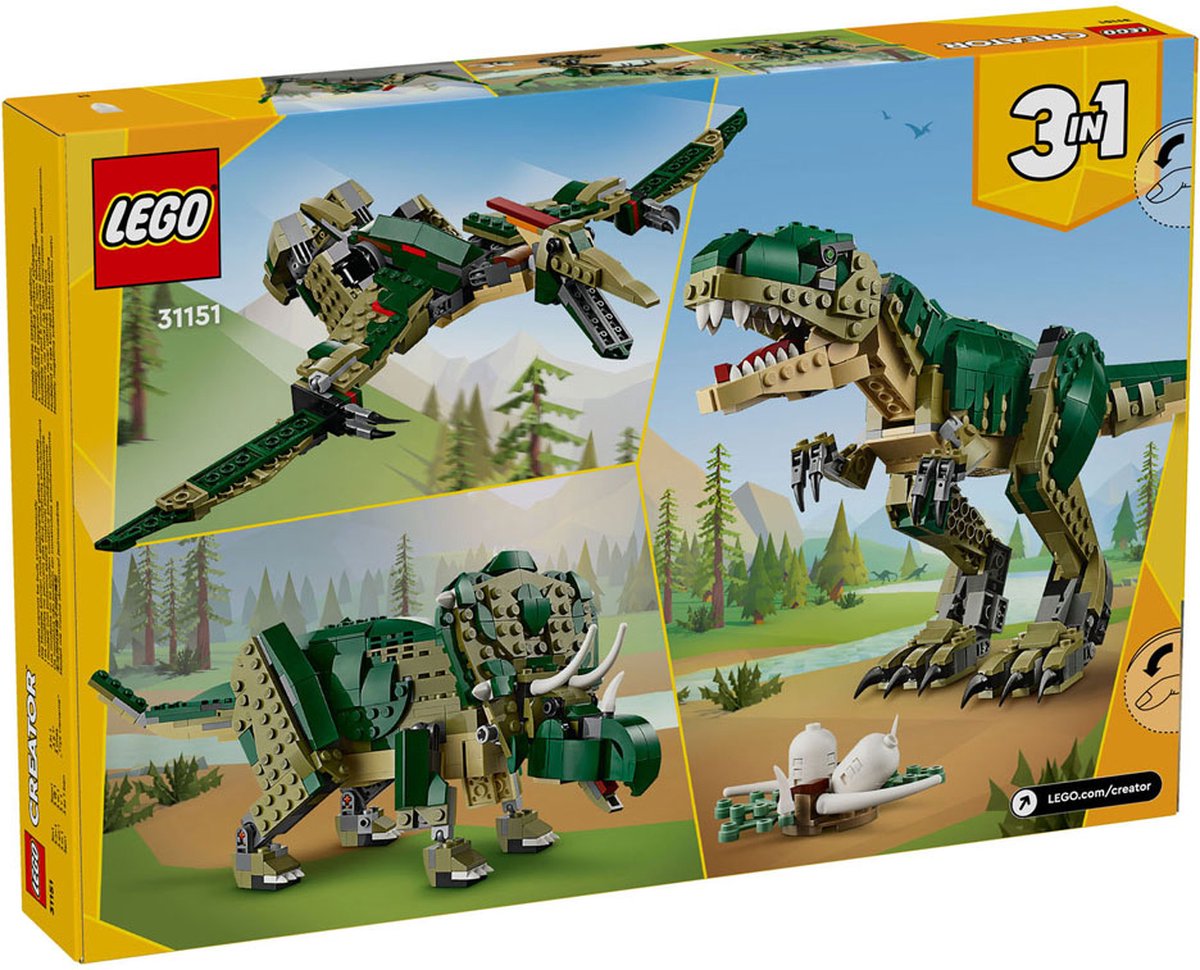 LEGO Creator 3in1 T. rex Dinosaurus Bouwset - 31151