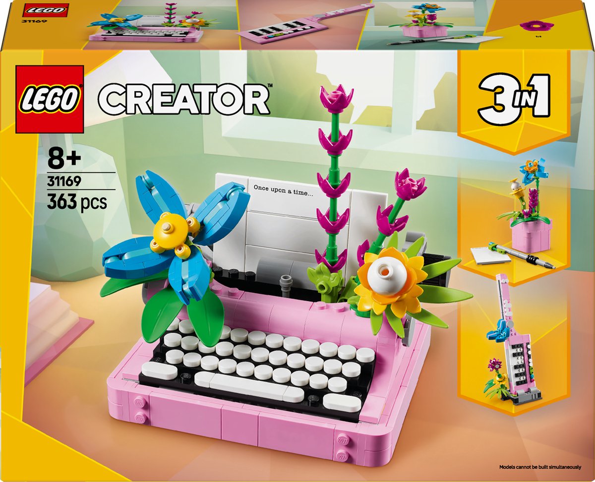 LEGO Creator 3in1 Typemachine met Bloemen - 31169