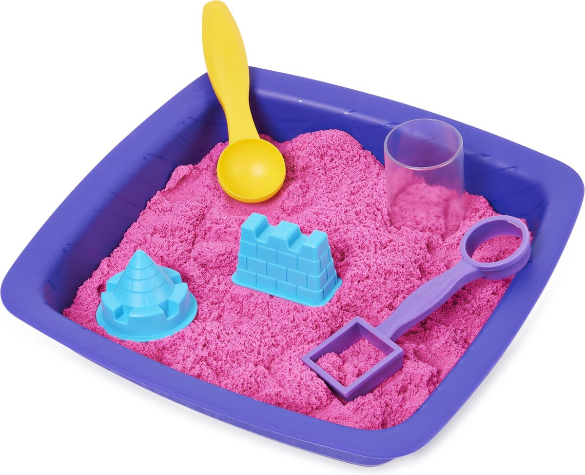 Kinetic Sand Shimmer Zandkasteel Set met Roze Glitterzand