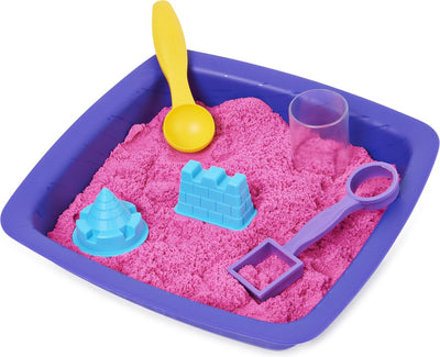 Kinetic Sand Shimmer Zandkasteel Set met Roze Glitterzand
