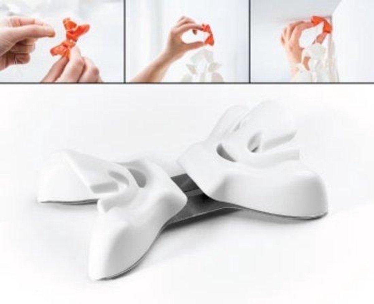 Clenchy Witte Guirlandeklemmen - Set van 4