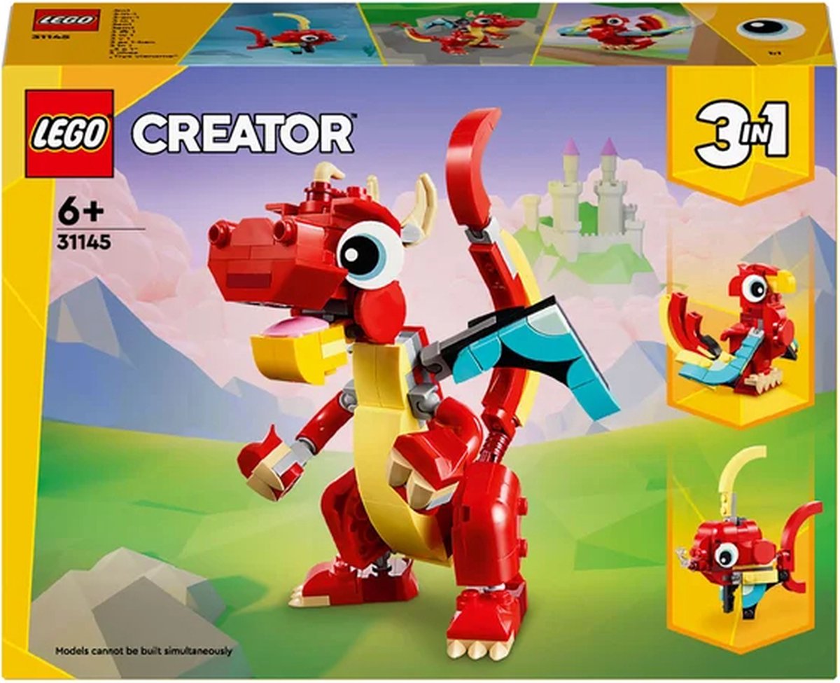 LEGO Creator 3-in-1 Rode Draak - 31145