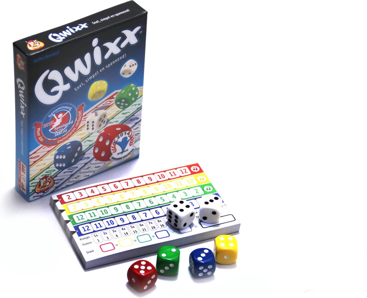 White Goblin Games Qwixx Dobbelspel voor Feestelijke Avonden