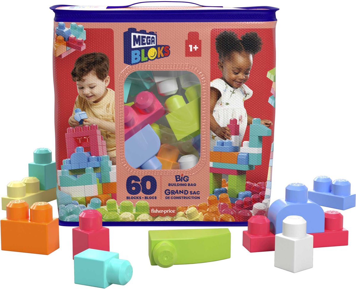 Mega Bloks Roze Bouwstenen Set - 60 Stuks