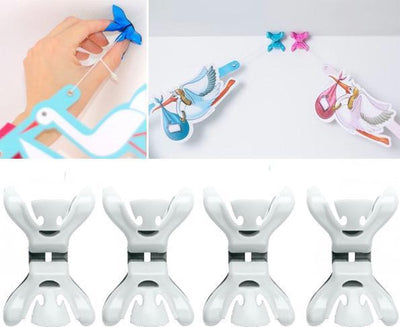 Clenchy Witte Guirlandeklemmen - Set van 4