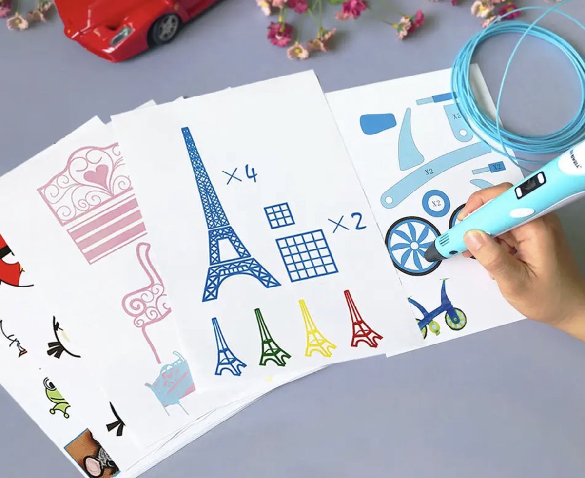 Vleugel 3D Pen Tekenboek voor Kinderen - Inspirerende Modellen