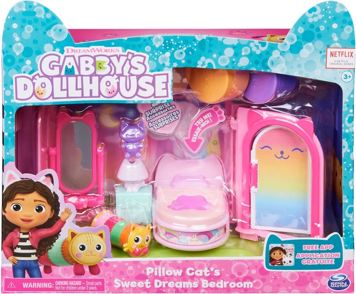 Gabby's Poppenhuis Sweet Dreams Slaapkamer Set met Kat