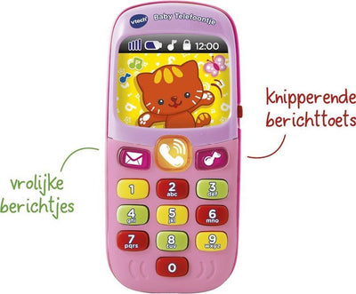 VTech Baby Roze Speeltelefoon met Licht en Geluid