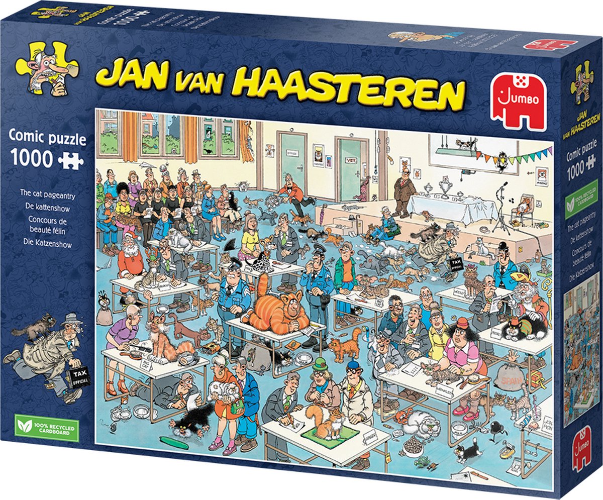 Jan van Haasteren - De Kattenexpositie Puzzel 1000 Stukjes
