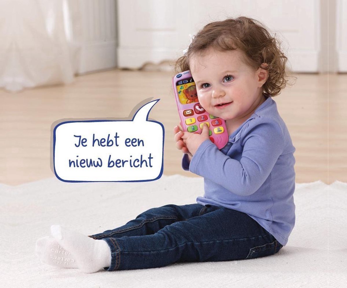 VTech Baby Roze Speeltelefoon met Licht en Geluid