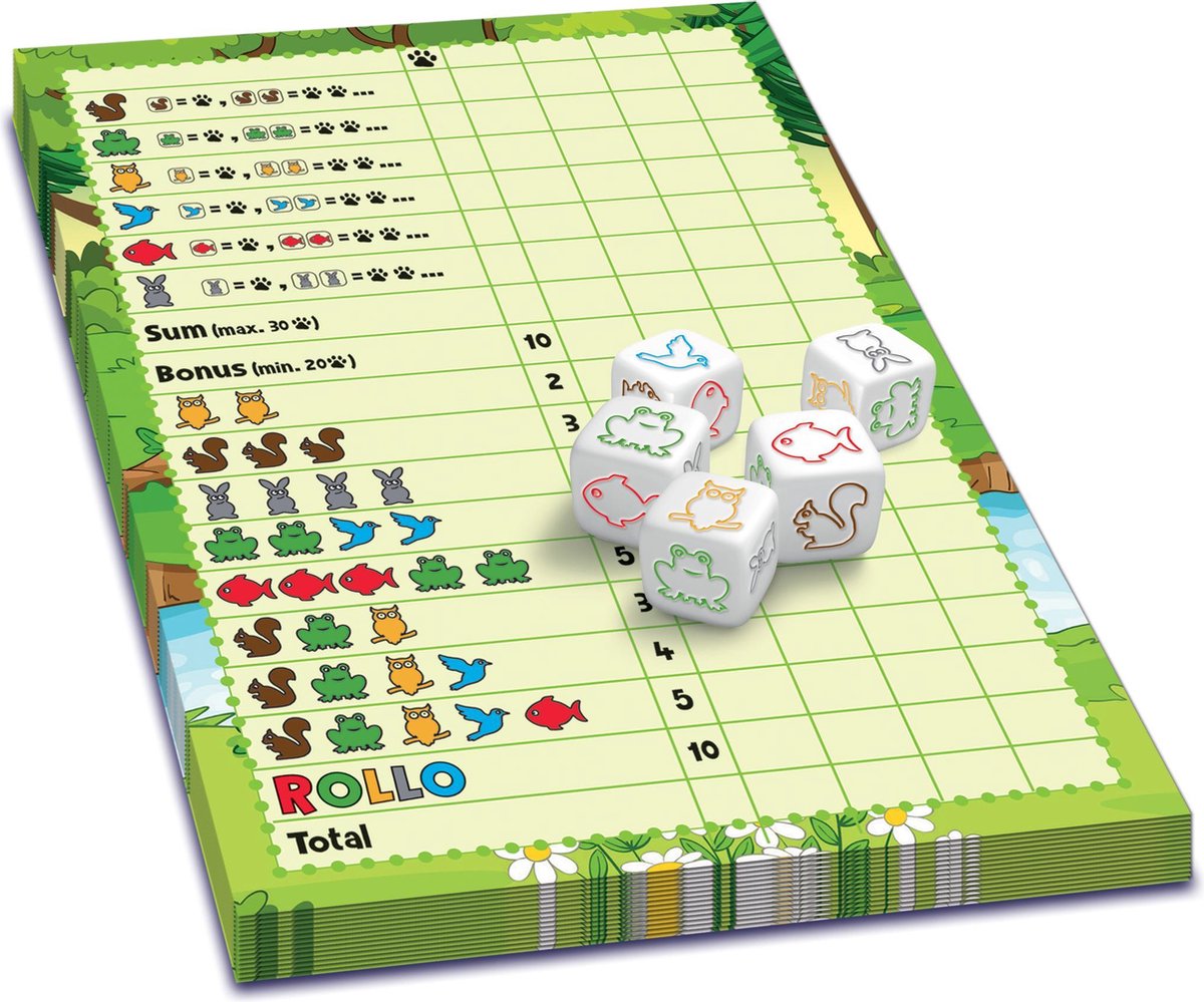 Hutch Rollo Yahtzee Dierenspel - Dobbelspel