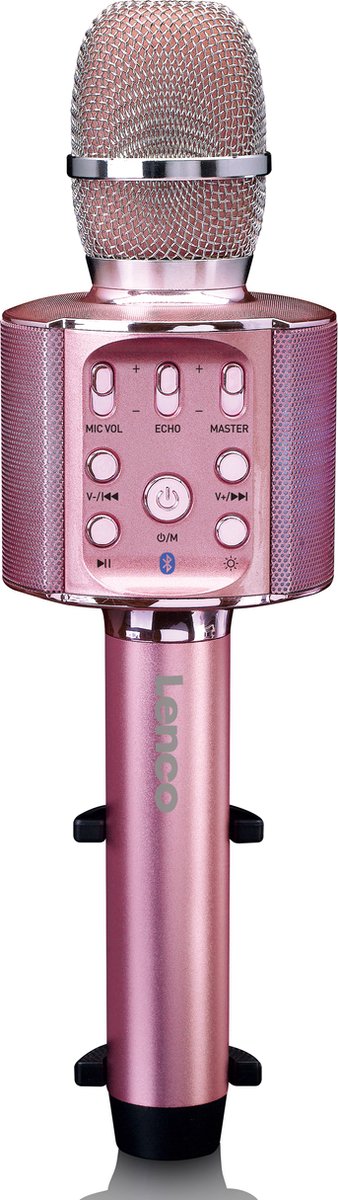 Lenco BMC-090PK Roze Karaoke Bluetooth Microfoon met Speaker