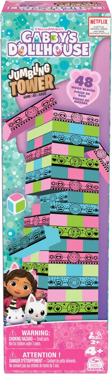 Gabby's Poppenhuis Houten Blokkentoren Spel met 48 Blokken