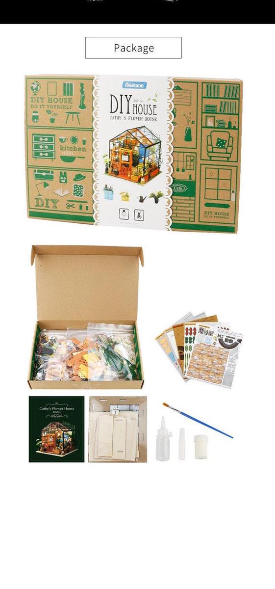 Robotime Maquette Huis van Cathy met Licht - Decoratie