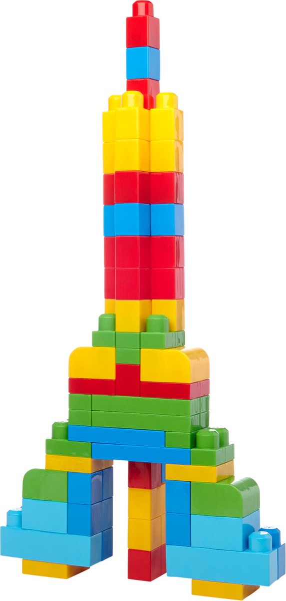 Mega Bloks Middelgrote Blauwe Bouwblokken Set - 60 Stuks
