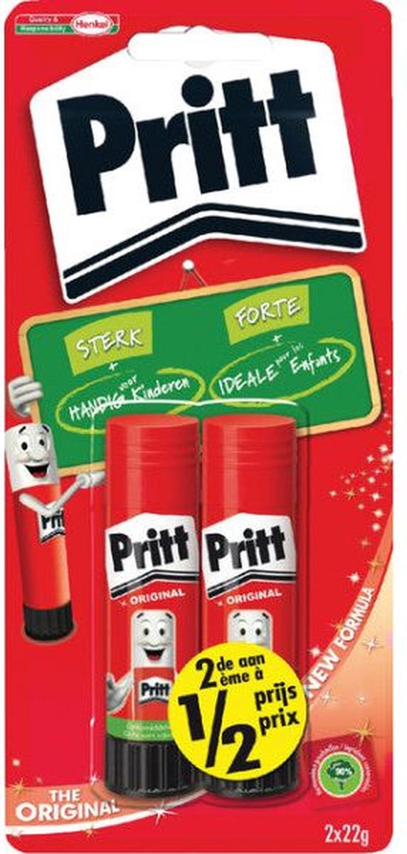 Pritt Lijmstift - 22 Gram - 2 Stuks