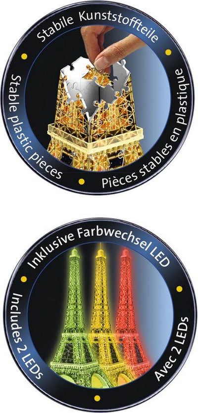 Ravensburger Eiffeltoren bij Nacht 3D Puzzel - 216 Stukjes